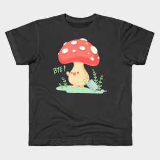 mushroom going on vacation Kids T-Shirt